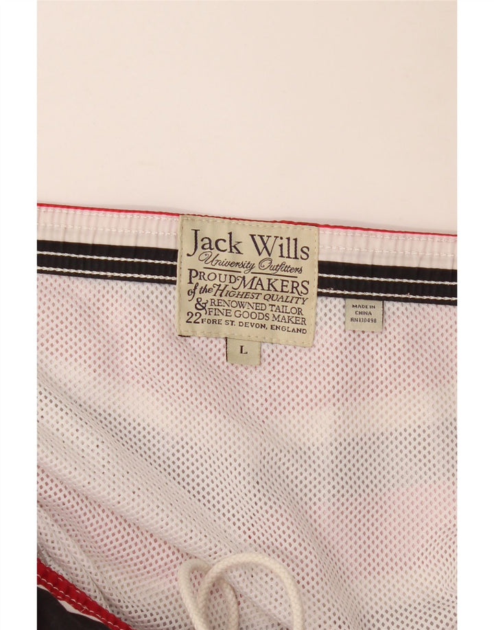 Jack Wills Ανδρικό σορτς κολύμβησης μεγάλο κόκκινο ριγέ