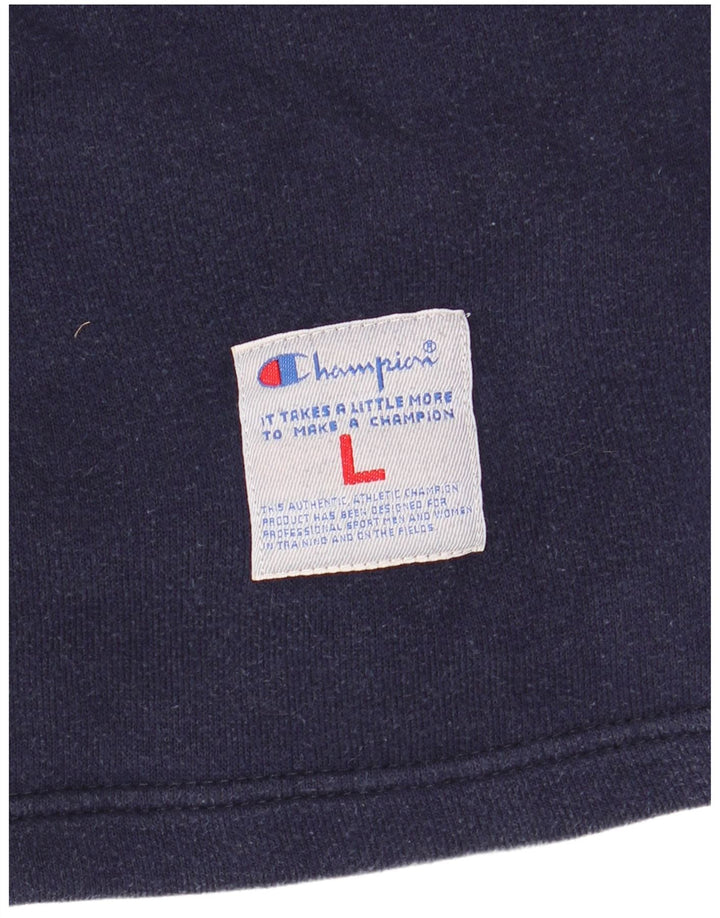 CHAMPION Γυναικεία υπερμεγέθη γραφική φούτερ Jumper UK 16 Large Navy Blue