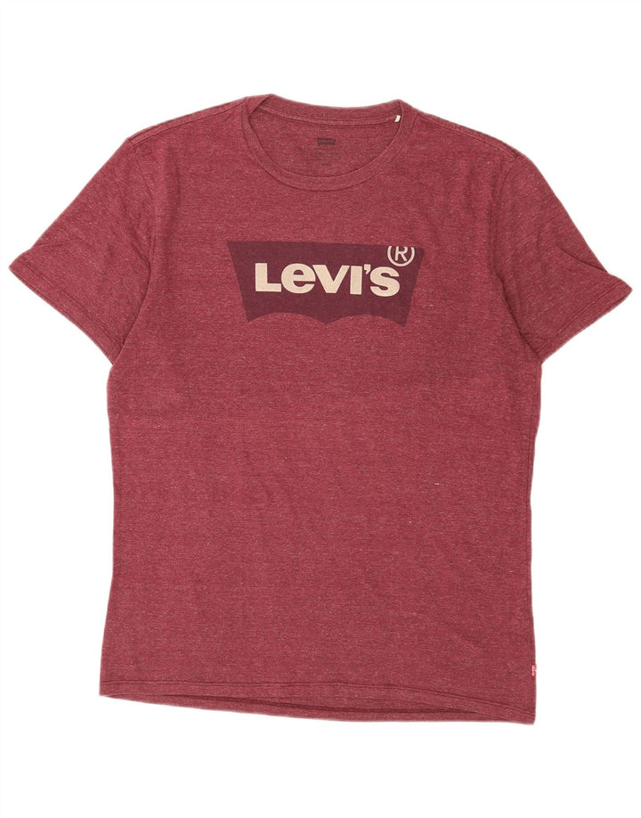 Ανδρικό γραφικό T-Shirt LEVI'S Top Medium Burgundy