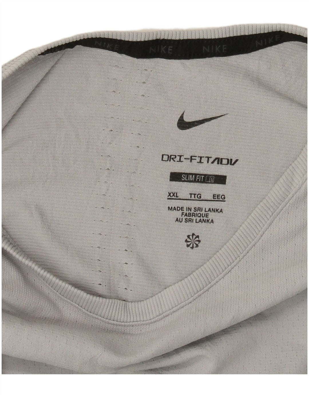 Ανδρικό μπλουζάκι NIKE Dri Fit Slim Fit Top 2XL Γκρι