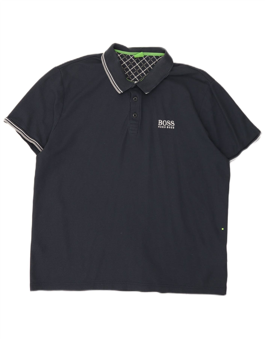 Ανδρικό μπλουζάκι πόλο HUGO BOSS 2XL Navy Blue Cotton