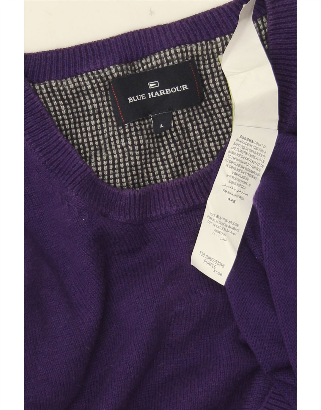 Ανδρικό πουλόβερ Marks & Spencer Blue Harbour Crew Neck Jumper Large Purple