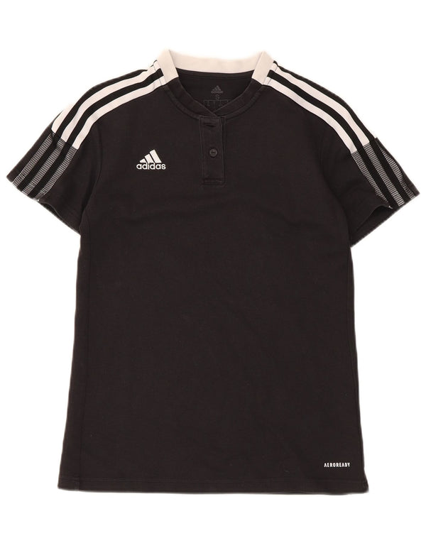Adidas Γυναικείο T-Shirt Aeroready Top UK 8/10 Μικρό μαύρο βαμβακερό