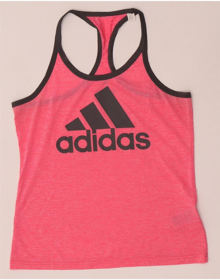 Γυναικείο γραφικό γιλέκο Adidas Climacool Top UK 12/14 Medium Pink Polyester
