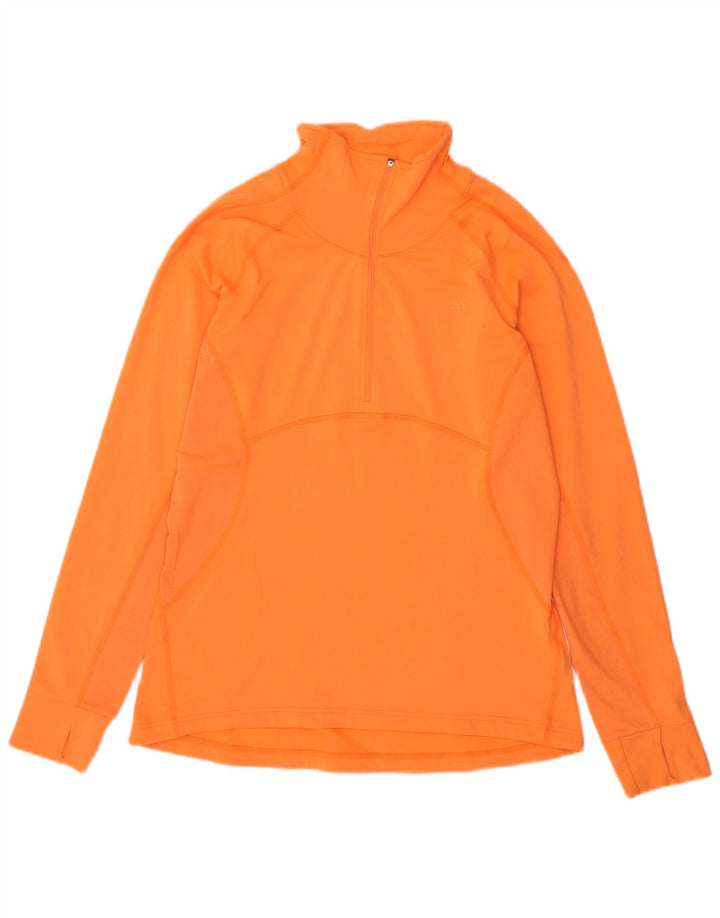 Γυναικεία φόρμα ADIDAS Climalite Pullover Top UK 16/18 Large Orange