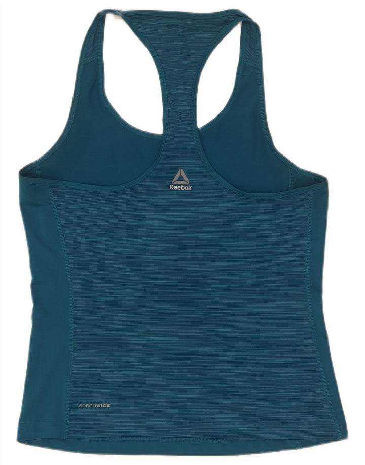 Γυναικείο γιλέκο Reebok UK 8/10 Μικρός πολυεστέρας με φλύκταινες μπλε