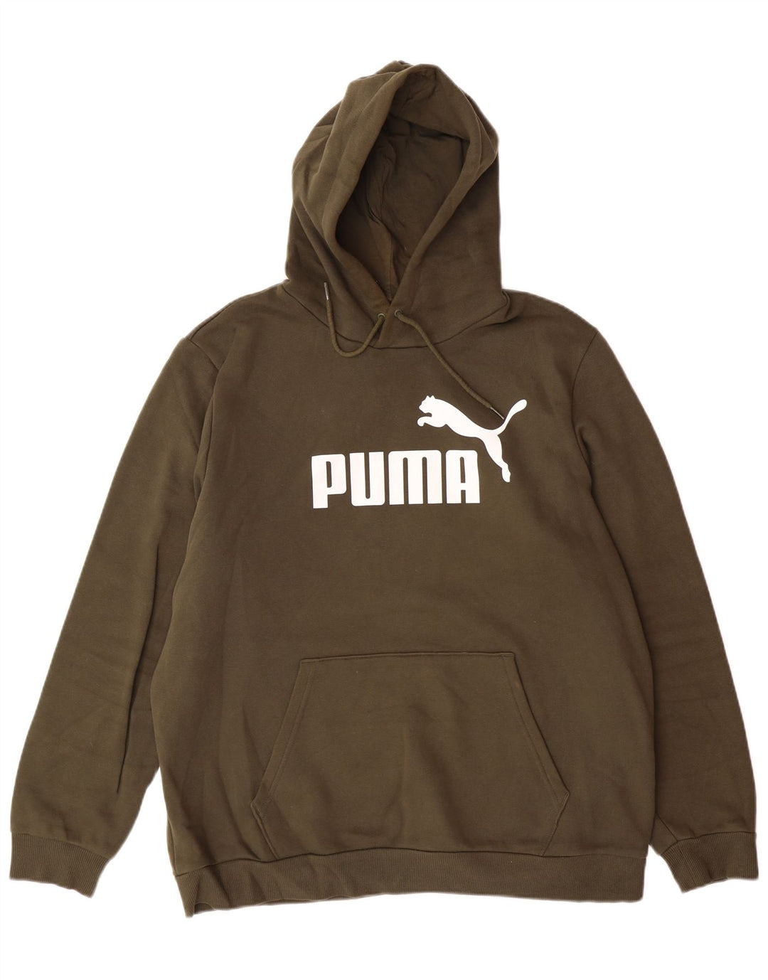 Ανδρικό γραφικό κουκούλα PUMA, μεγάλο βαμβακερό χακί