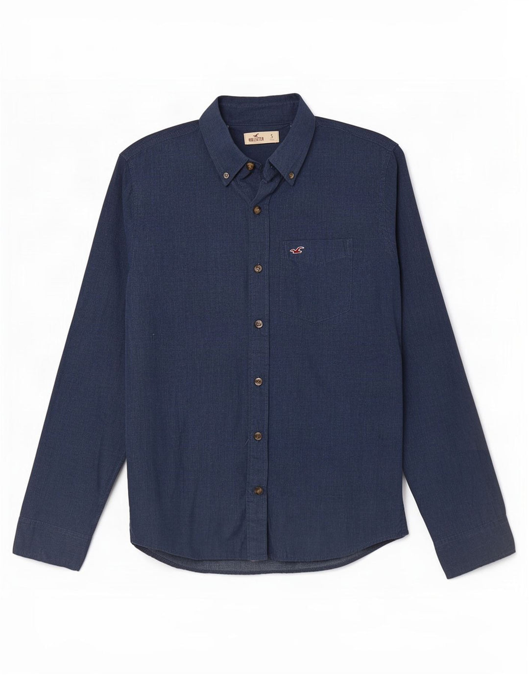 Ανδρικό πουκάμισο Hollister Μικρό Βαμβακερό Navy Blue