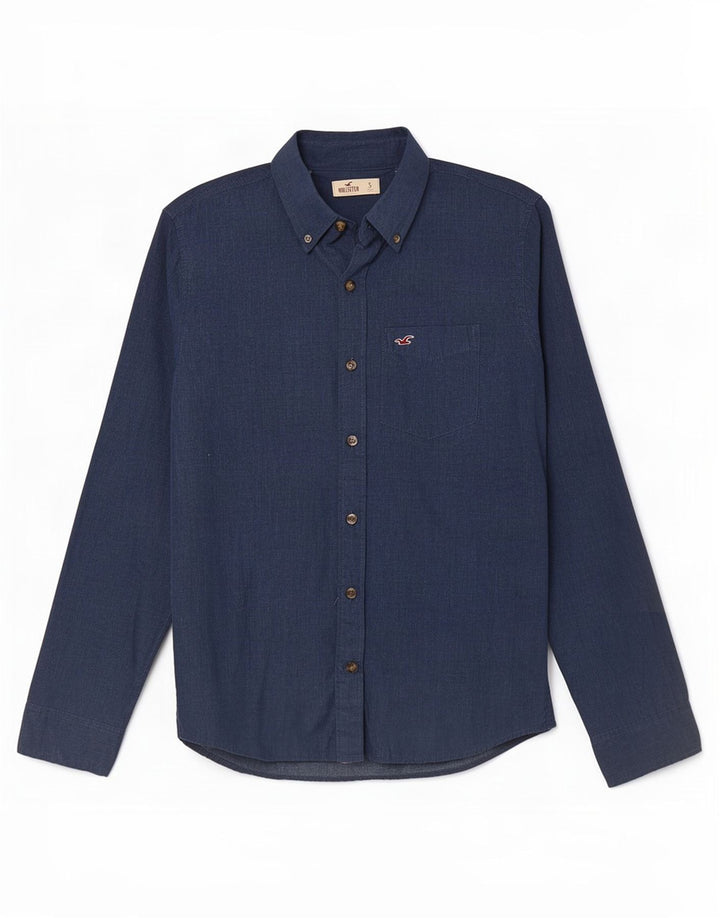 Ανδρικό πουκάμισο Hollister Μικρό Βαμβακερό Navy Blue