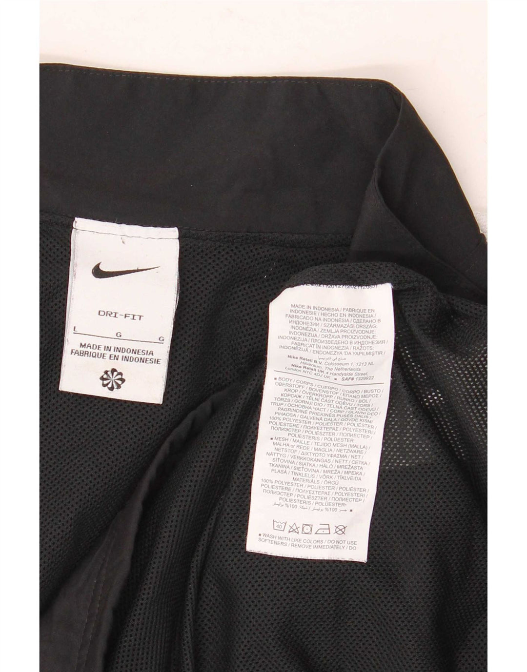 Ανδρική φόρμα Nike Dri Fit Μπουφάν με μεγάλο μαύρο χρώμα πολυεστέρα
