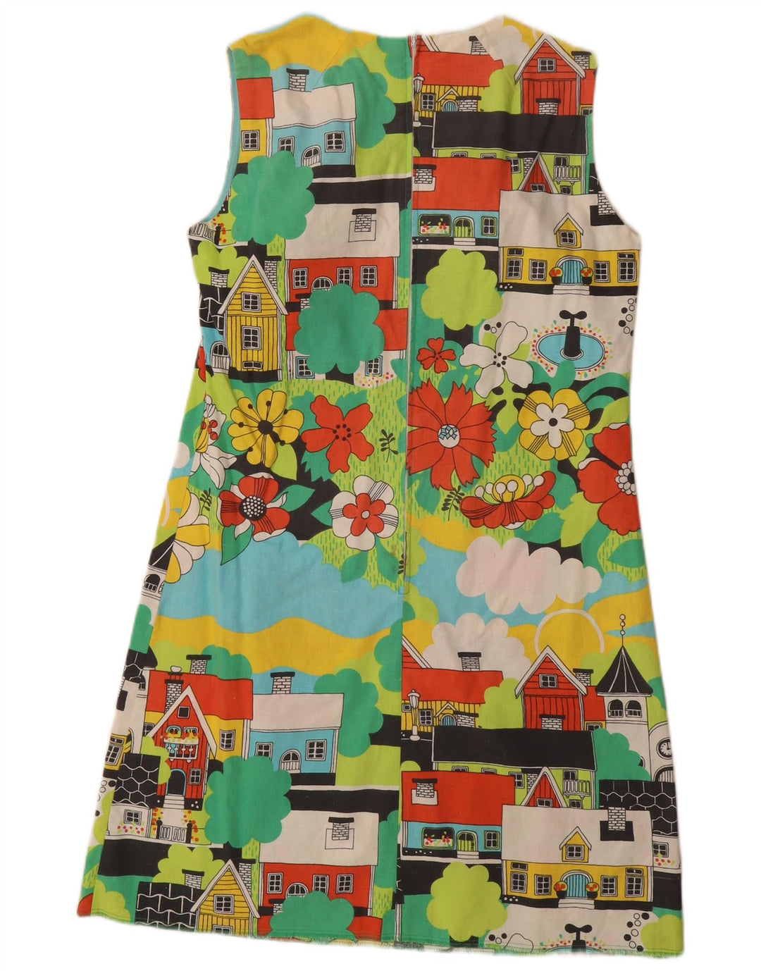 VINTAGE Γυναικείο Βασικό Φόρεμα IT 42 Μεσαίο Πολύχρωμο Floral καινοτομία