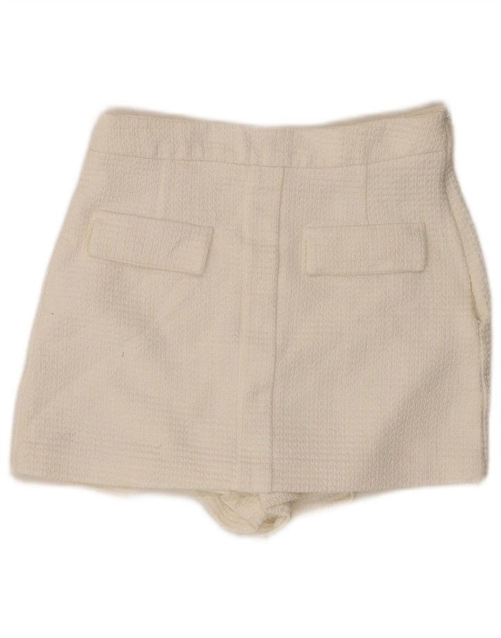 Zara Γυναικείο Casual Σορτς Μεσαίο W28 Λευκό Βαμβακερό