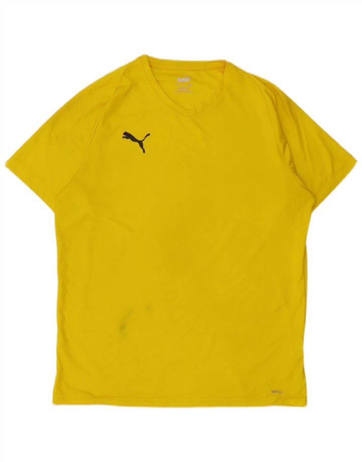 Ανδρικό T-Shirt Puma Top μεγάλο κίτρινο πολυεστέρα