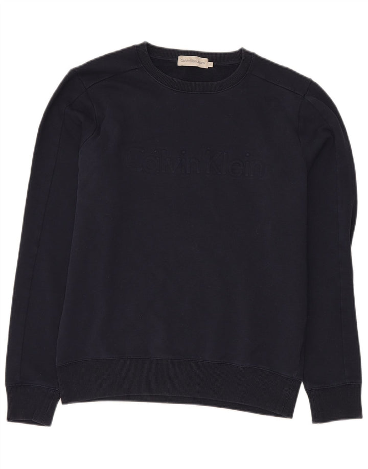 CALVIN KLEIN JEANS Ανδρικό γραφικό φούτερ Jumper Small Navy Blue