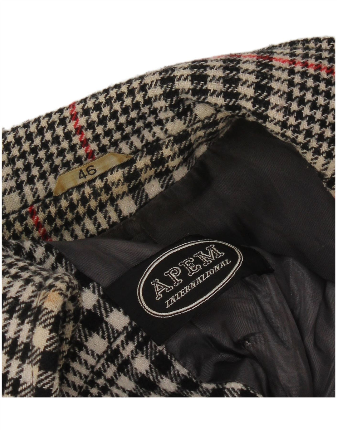 Vintage γυναικεία καμπαρντίνα με διπλό στήθος IT 46 Large Grey Check