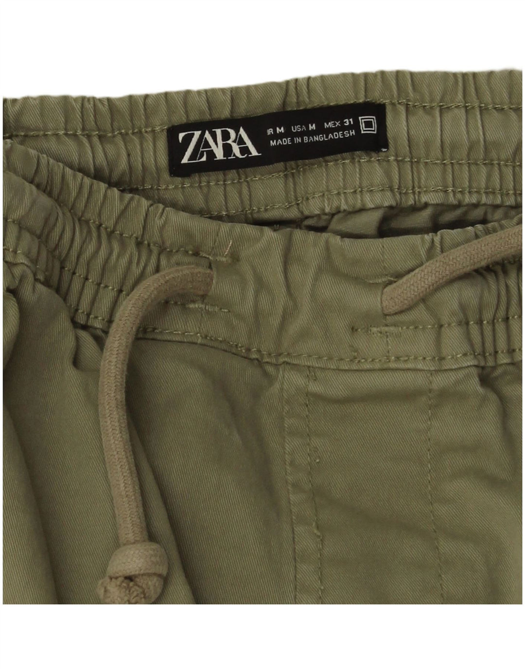 Zara Ανδρικό παντελόνι Joggers Cargo Medium W31 L26 Πράσινο βαμβακερό