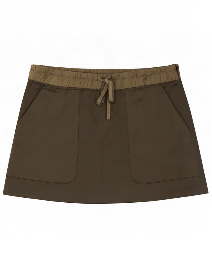 Zara Γυναικεία Μίνι Φούστα Medium W28 Khaki Polyester