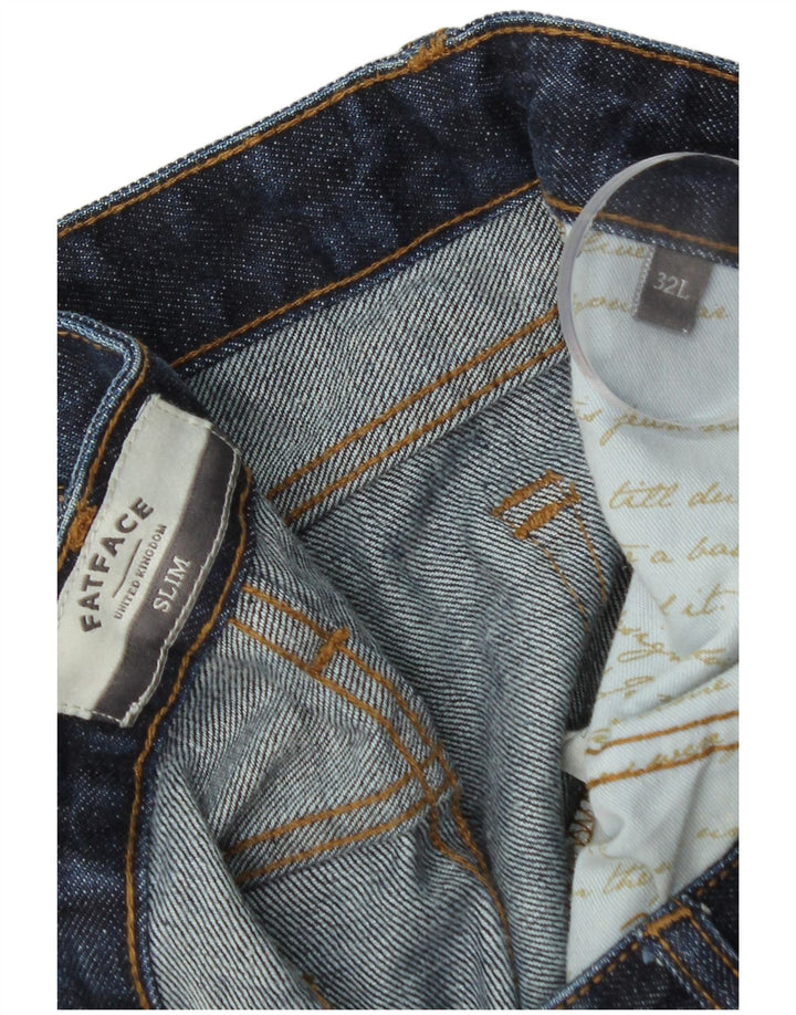 Fat Face Ανδρικό Slim Jeans W32 L34 Navy Blue Cotton