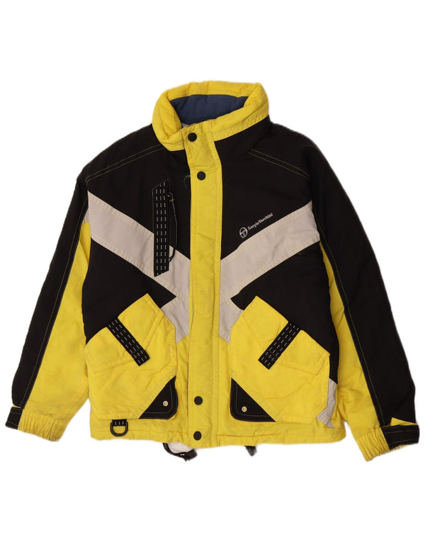 Sergio Tacchini Ανδρικό μπουφάν σκι με κουκούλα UK 36 Small Yellow Colourblock
