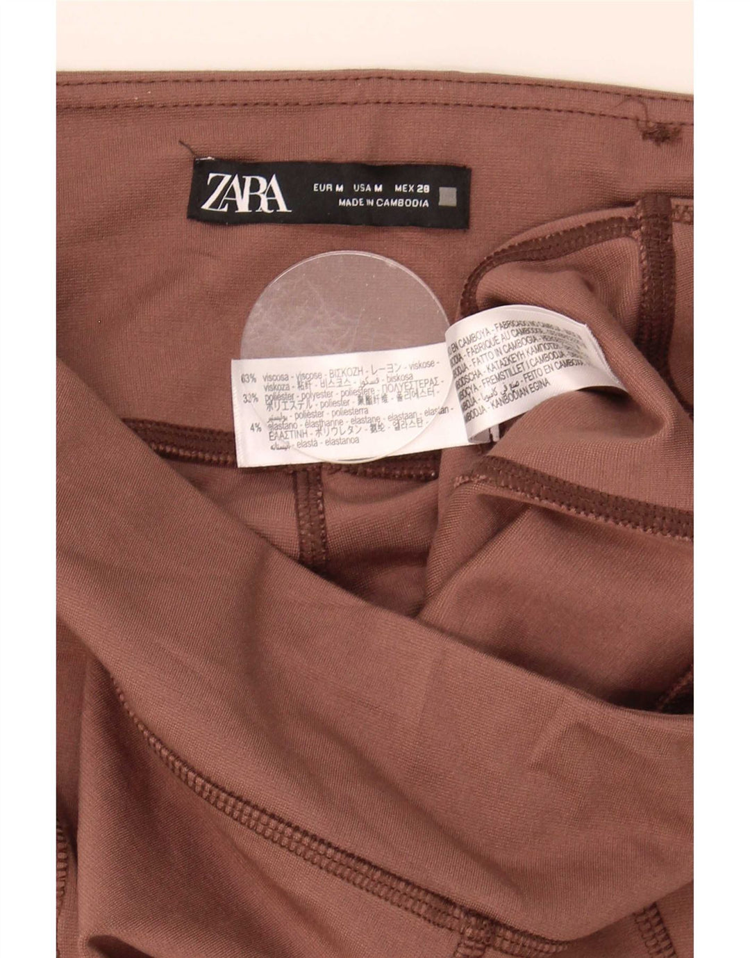 Zara Γυναικείο Κολάν Medium W28 L29 Καφέ βισκόζη