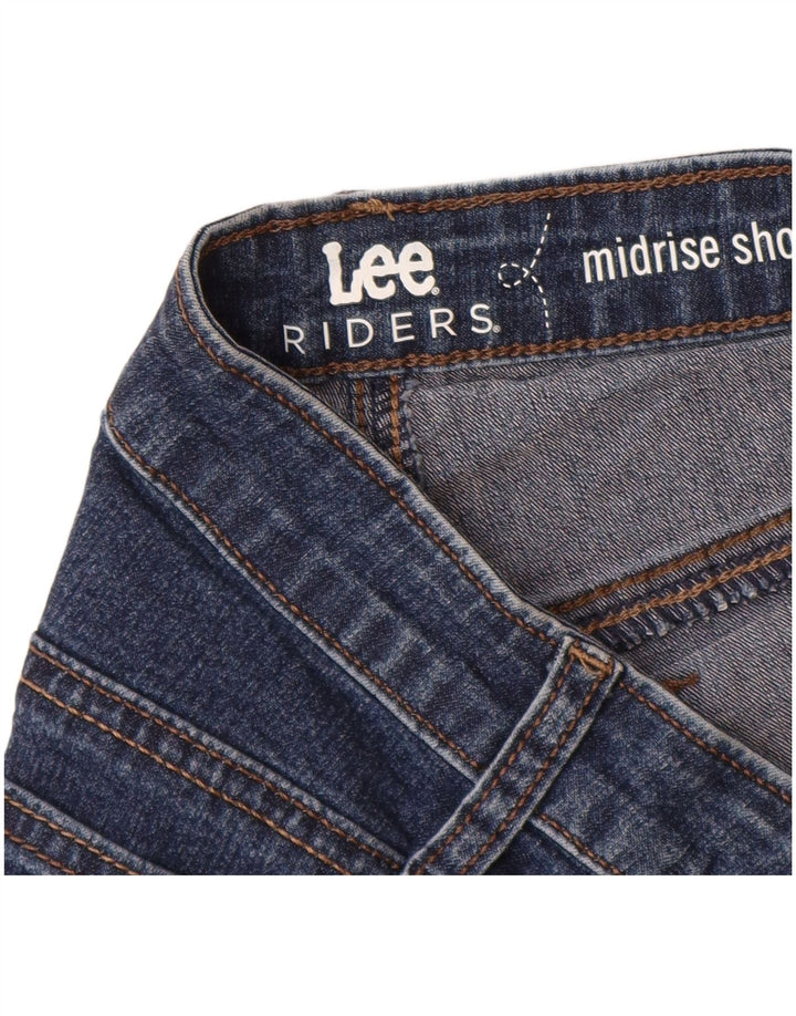 LEE Womens Riders Ψηλόμεσο τζιν σορτς US 8 Medium W28 Μπλε βαμβακερό