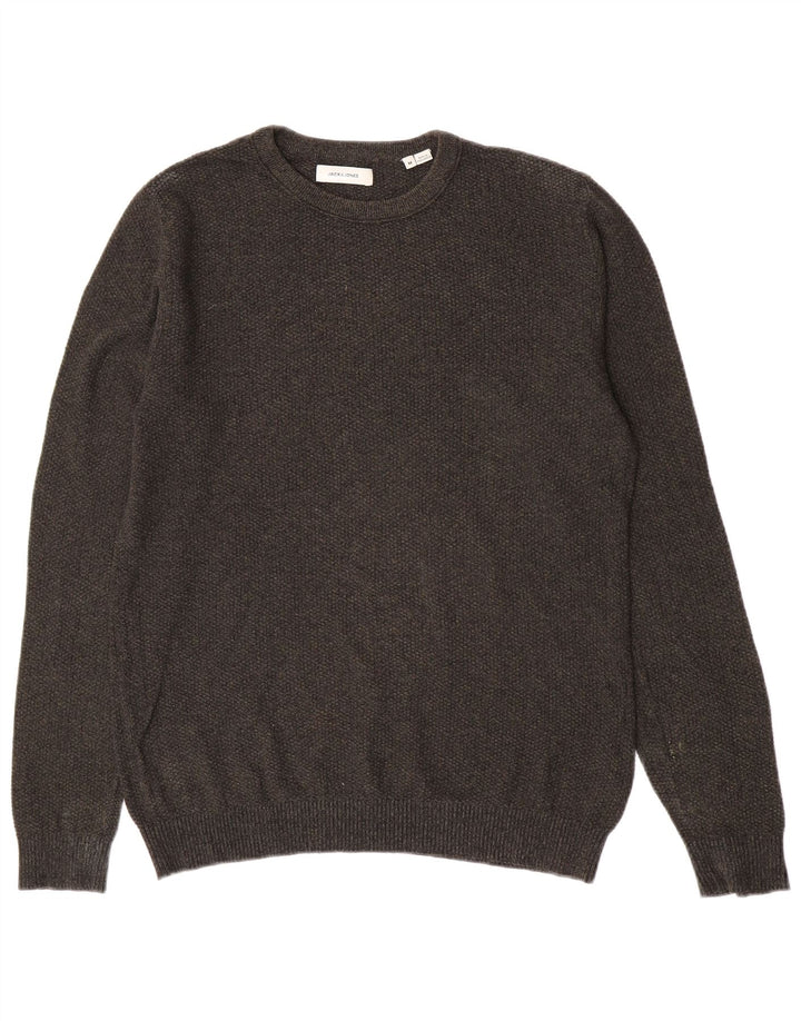 Jack & Jones Ανδρικό πουλόβερ με λαιμόκοψη, μεσαίο βαμβακερό