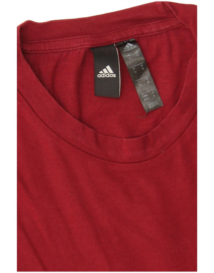 Ανδρικό T-Shirt Adidas Τοπ μεσαίο κόκκινο βαμβακερό