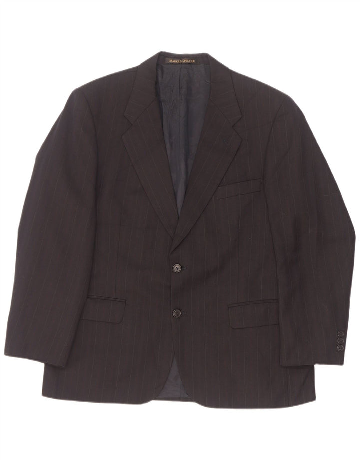 Marks & Spencer Ανδρικό μπουφάν μπλέιζερ EU 52/54 4XL Μαύρη ρίγα