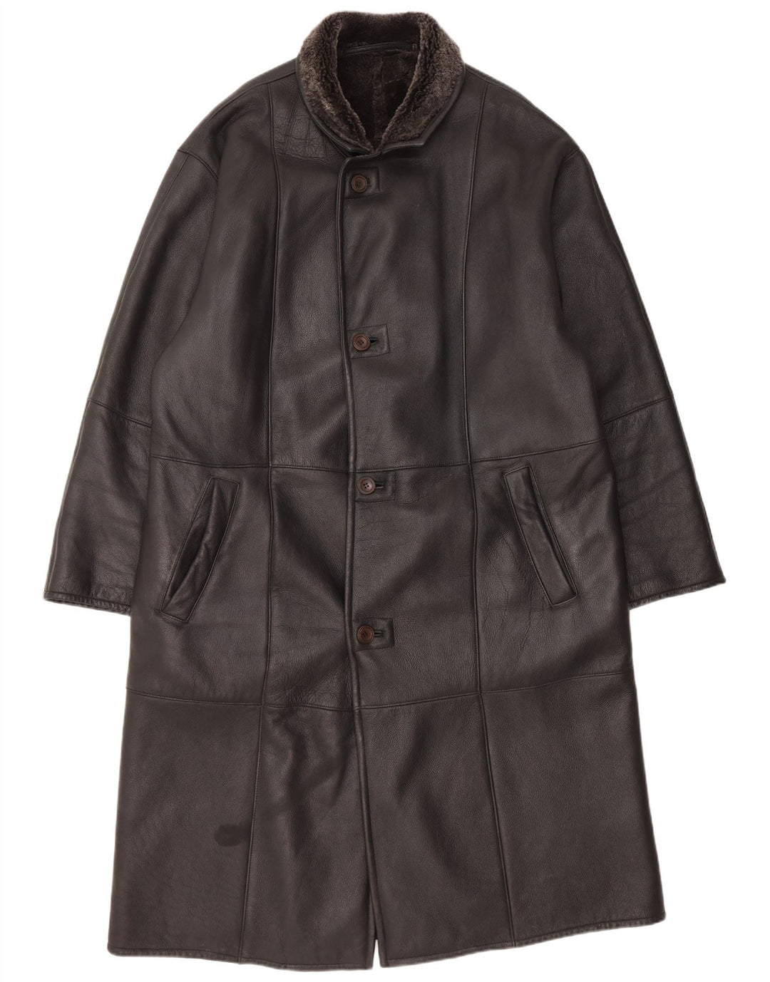 Ανδρικό παλτό Bugatti Shearling EU 56 3XL Μαύρο Δερμάτινο