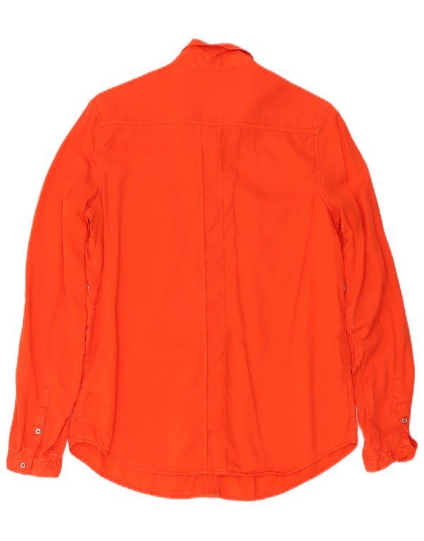 Calvin Klein Jeans Γυναικείο Πουκάμισο UK 14 Medium Orange Lyocell