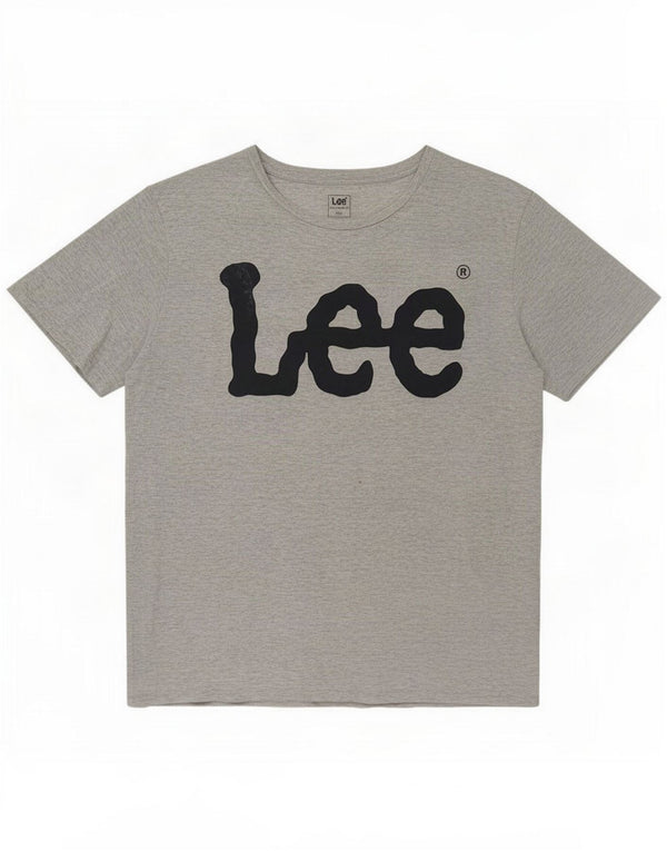 Lee Womens Graphic T-Shirt Top UK 20 2XL Grey Cotton