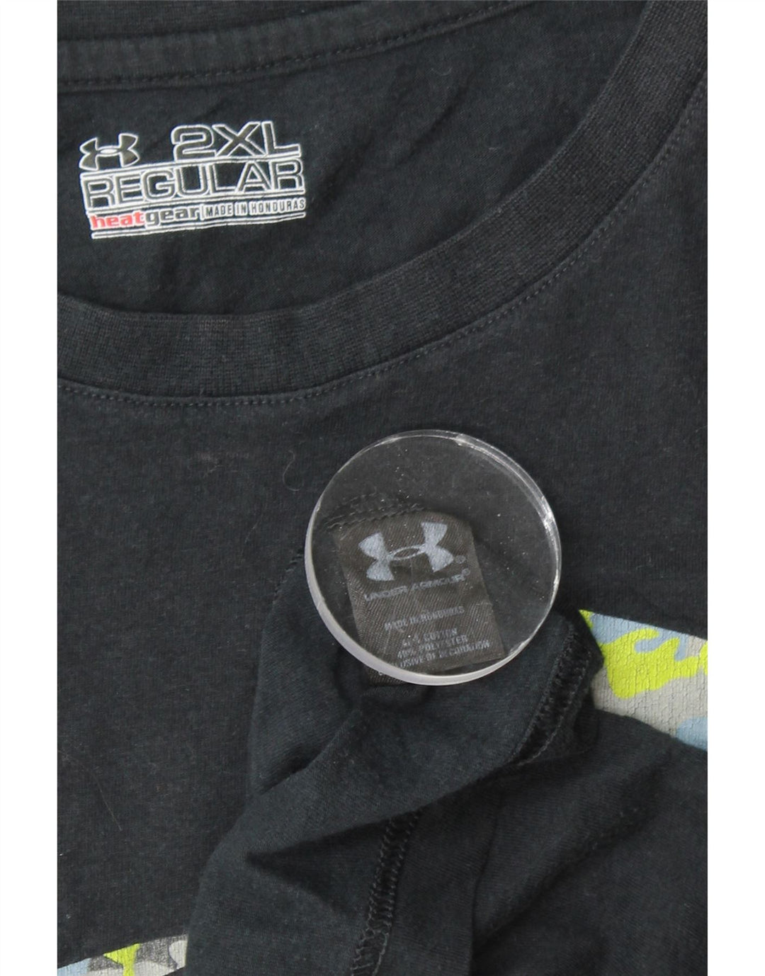 Γραφικό μπλουζάκι UNDER Armour Ανδρικό Heat Gear Regular Fit Top 2XL Μαύρο