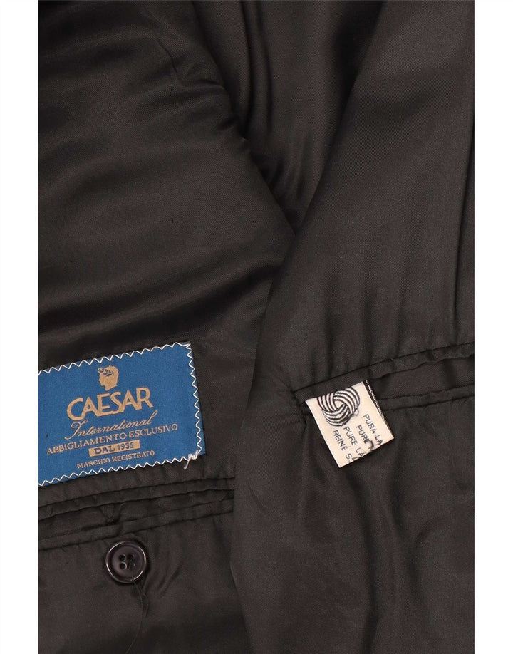 Caesar Ανδρικό σακάκι σακάκι με διπλό στήθος UK 38 Medium Grey Wool