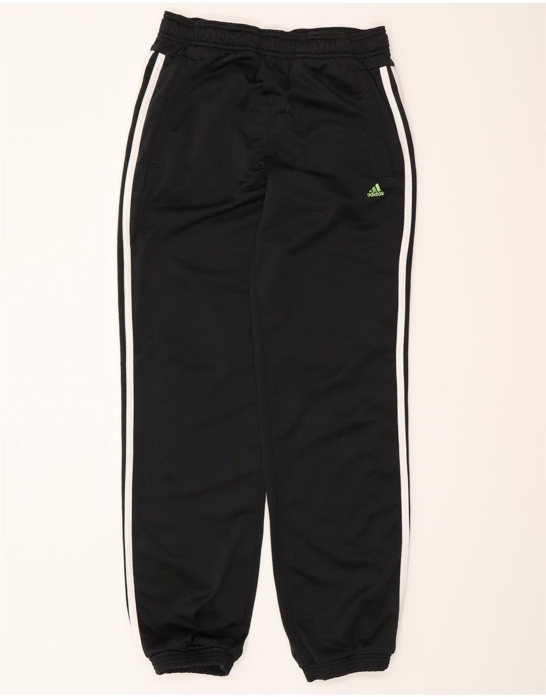 Adidas Boys Tracksuit Trousers Joggers 13-14 Years Black Polyester
