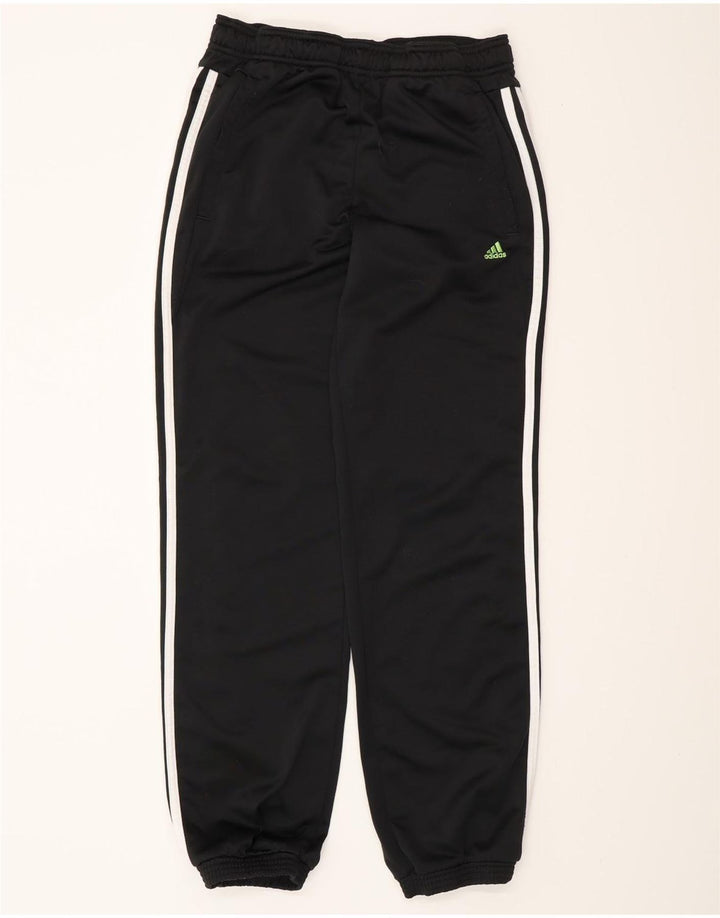 Adidas Boys Tracksuit Trousers Joggers 13-14 Years Black Polyester