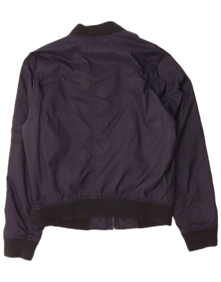 Ανδρικό μπουφάν Hollister Bomber UK 38 Medium Navy Blue Polyester