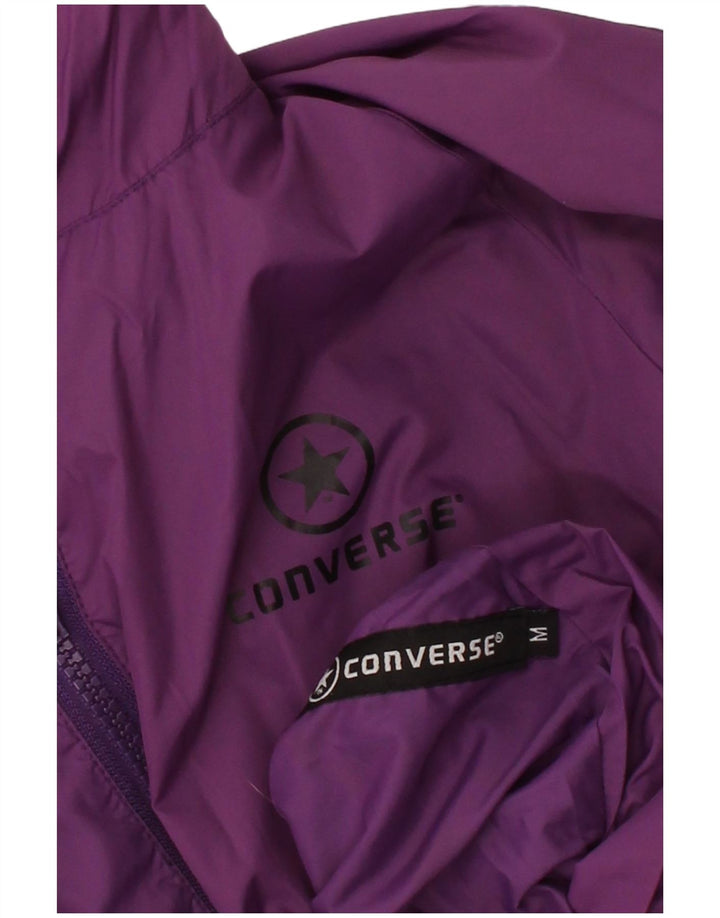 CONVERSE Womens Reversible Jacket UK 14 Medium Black Geometric