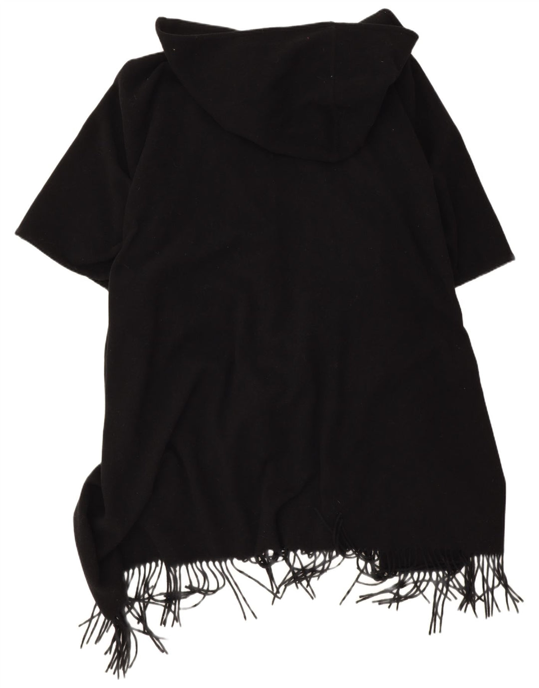 Easy Comfort Γυναικείο Παλτό Poncho με κουκούλα, ένα μέγεθος μαύρο μαλλί