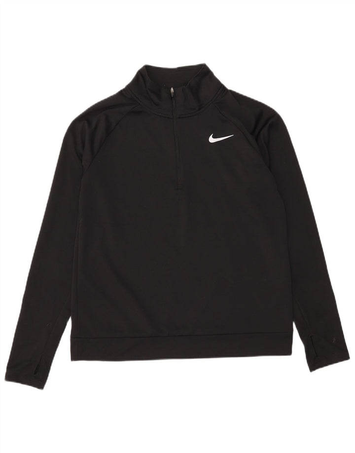 Γυναικεία φόρμα πουλόβερ με φερμουάρ NIKE Dri Fit Top 10 Small Black