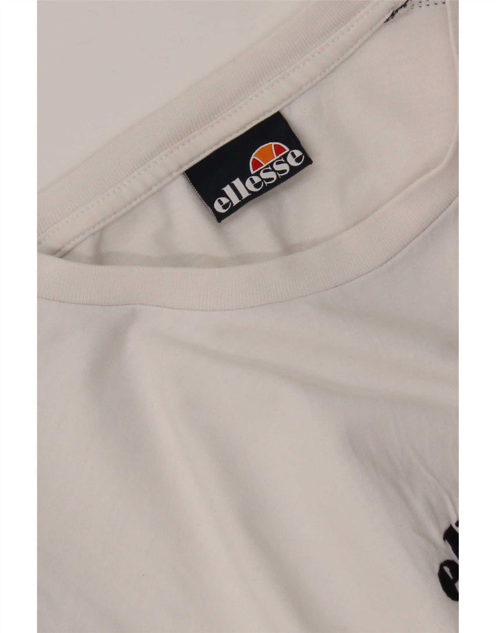 Ανδρικό γραφικό T-Shirt Ellesse Top Small White Colourblock