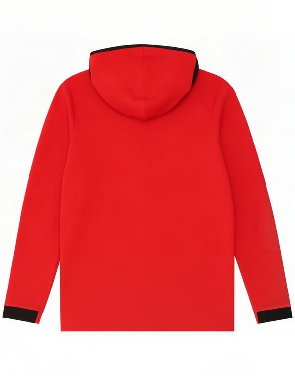 Nike Boys Dri Fit Graphic Zip Hoodie Sweater 13-14 Years XL Red Colourblock