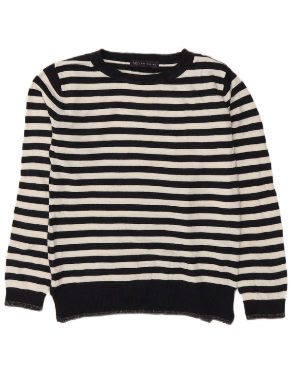 Marks & Spencer Γυναικείο πουλόβερ με λαιμό σκάφος UK 8 Small Navy Blue