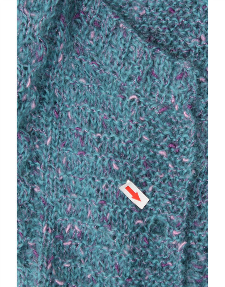 Vintage Γυναικείο ανοιχτό πουλόβερ UK 12 Medium Blue Flecked