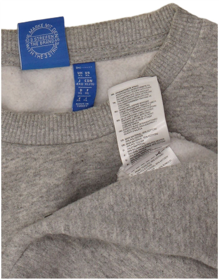 Ανδρικό γραφικό φούτερ Adidas Jumper XL Γκρι χρώματος βαμβακερό