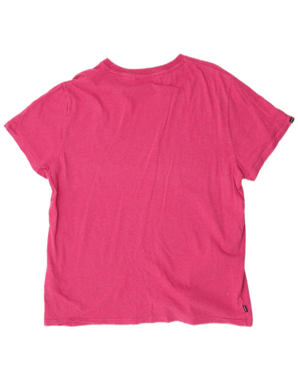 Superdry Mens T-Shirt Top 2XL Pink Cotton