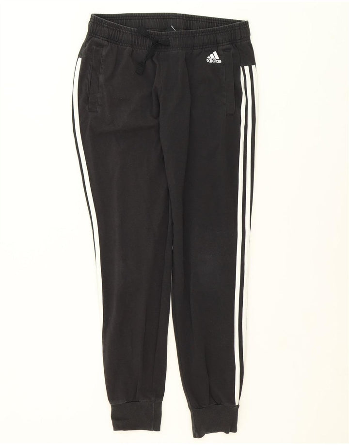 ADIDAS Womens Tracksuit Trousers Joggers Large  Black Vintage Adidas and Second-Hand Adidas from Messina Hembry 
