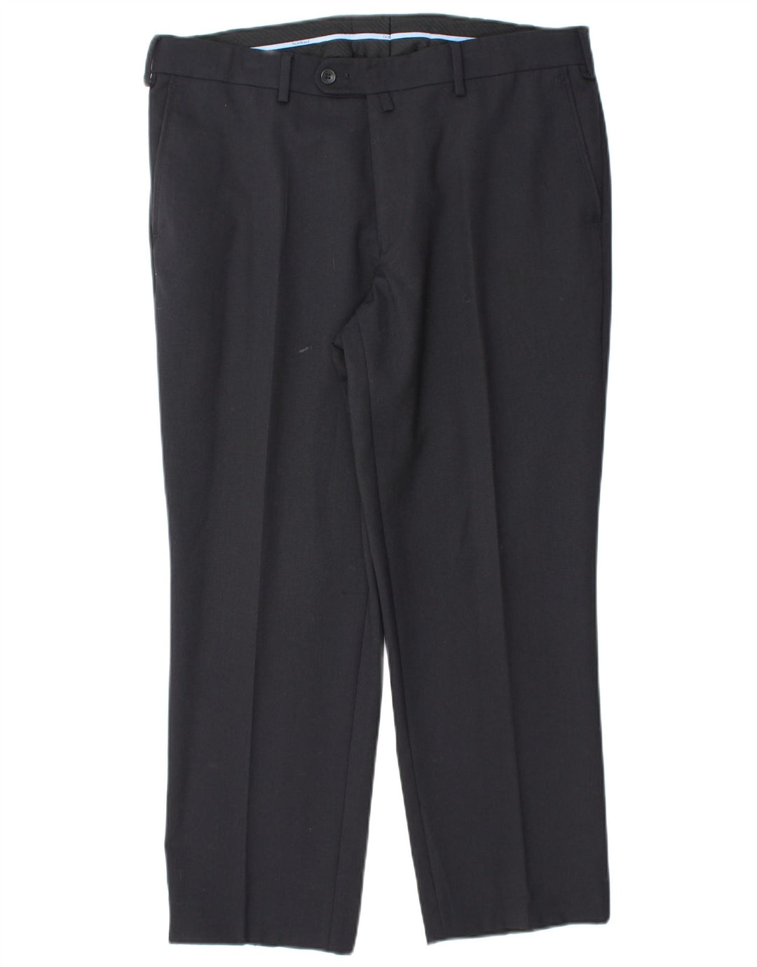 DOUGLAS Mens Slim Suit Trousers W36 L26 Navy Blue Polyester