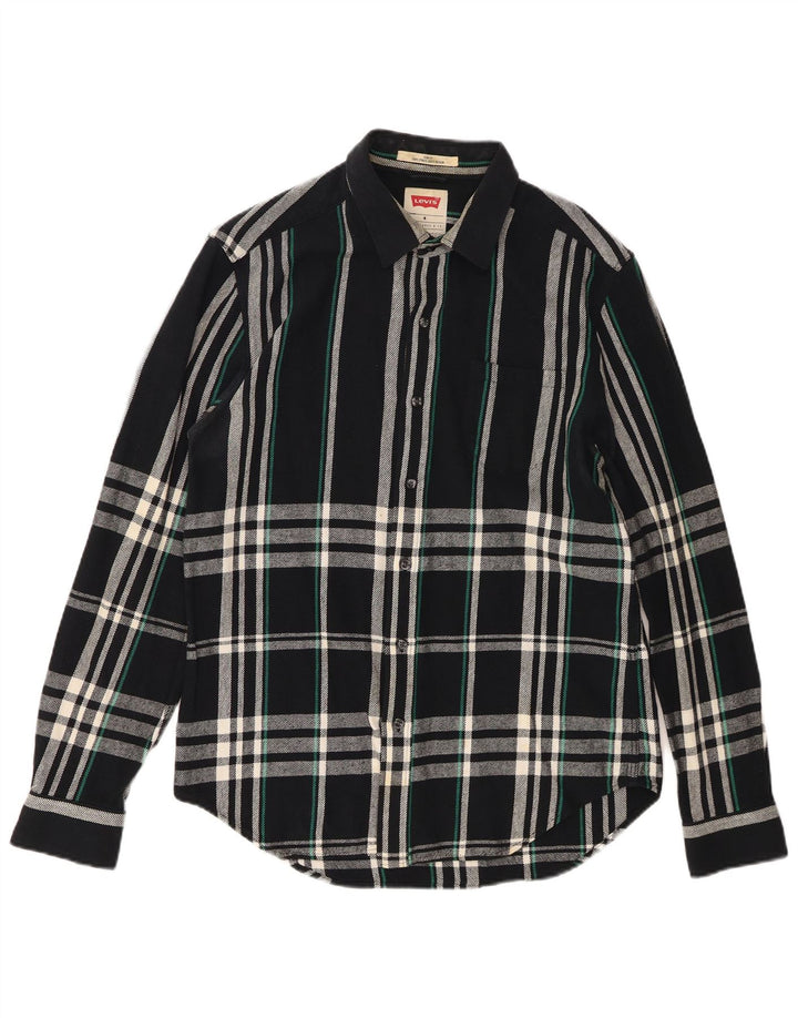 Ανδρικό φανελένιο πουκάμισο Levi's Slim Fit Medium Navy Blue Check