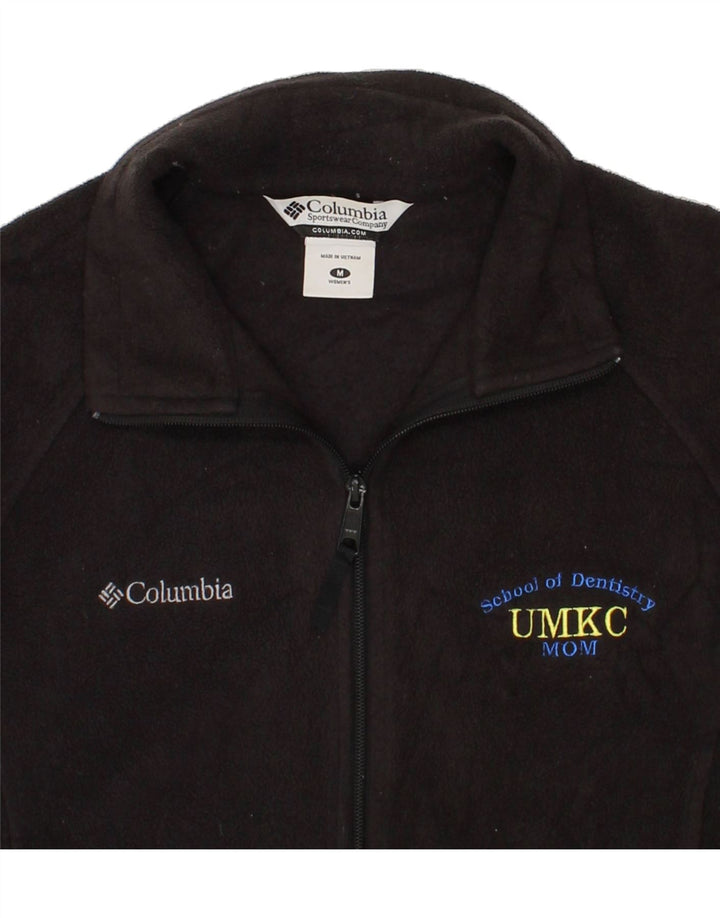 COLUMBIA Womens Fleece Jacket UK 14 Medium Black Polyester Vintage Columbia and Second-Hand Columbia from Messina Hembry 