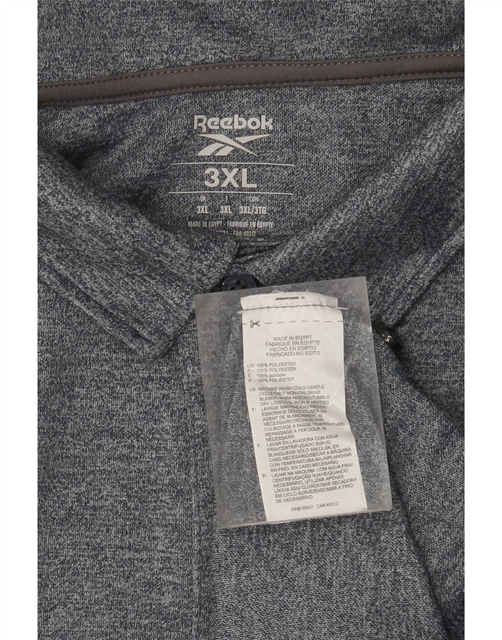 Ανδρικό πουκάμισο πόλο Reebok 3XL από πολυεστέρα με γκρι φλύκταινες